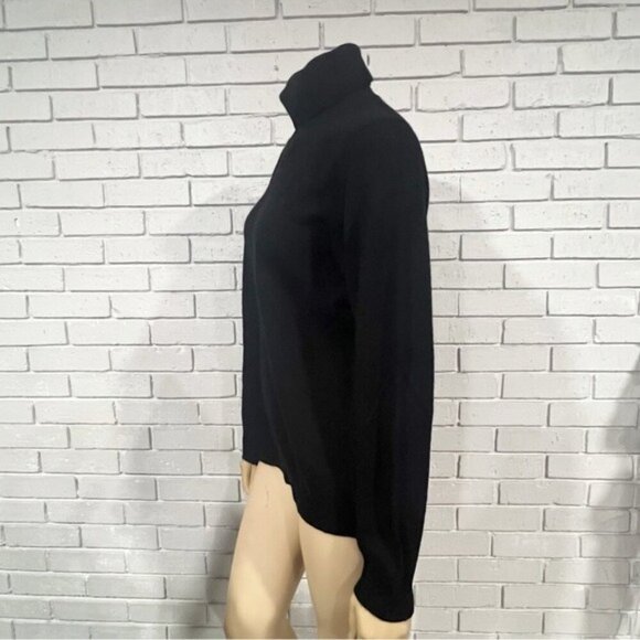 Charter Club Black Cashmere Turtleneck Sweater - Size Large - Picture 8 of 13